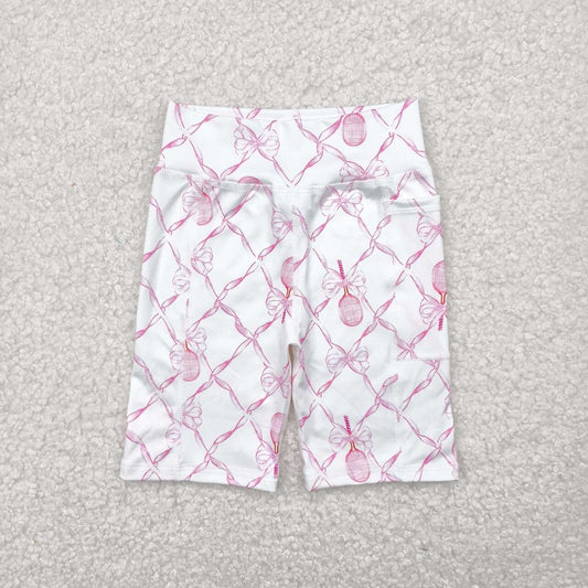 baby girl pink bow teenis summer shorts