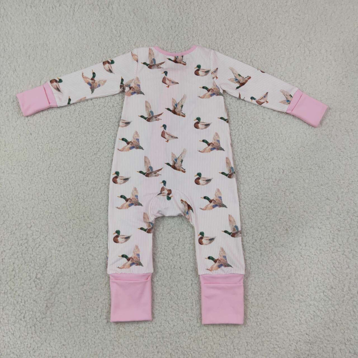 Toddle baby girl mallard duck romper