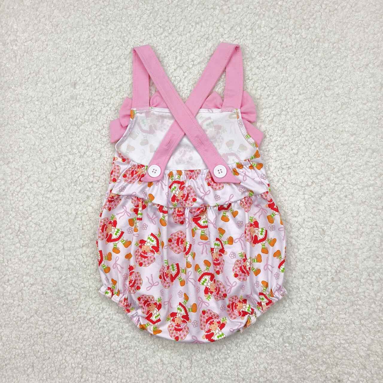 Strawberry design baby girl summer romper