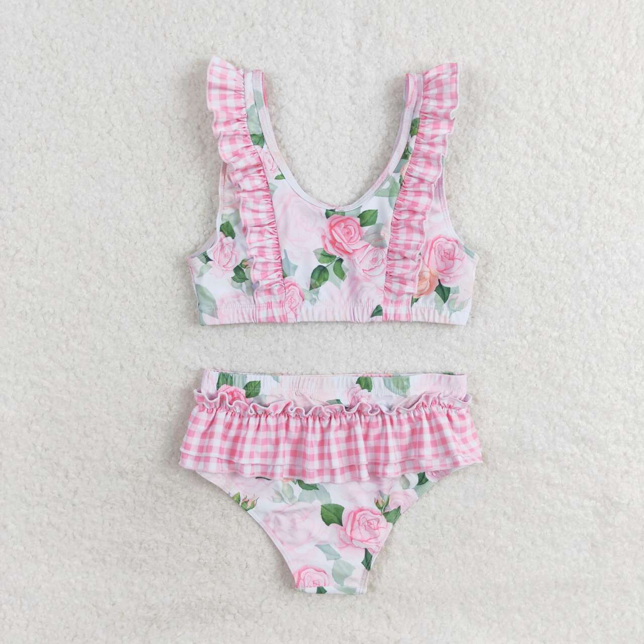 toddle girls two piece floral swimwear