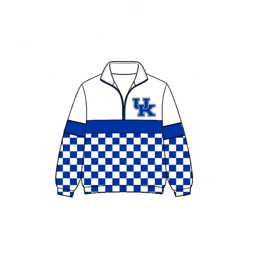Kids custom team print long sleeve pullover top