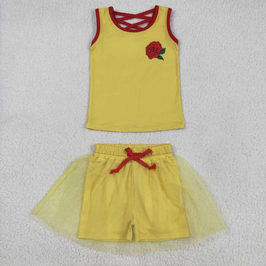 Toddle baby girl flower top matching skirt outfit