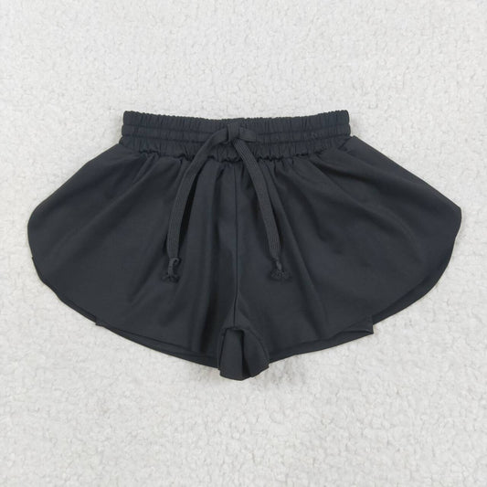 Toddle baby girls black yoga skirt shorts