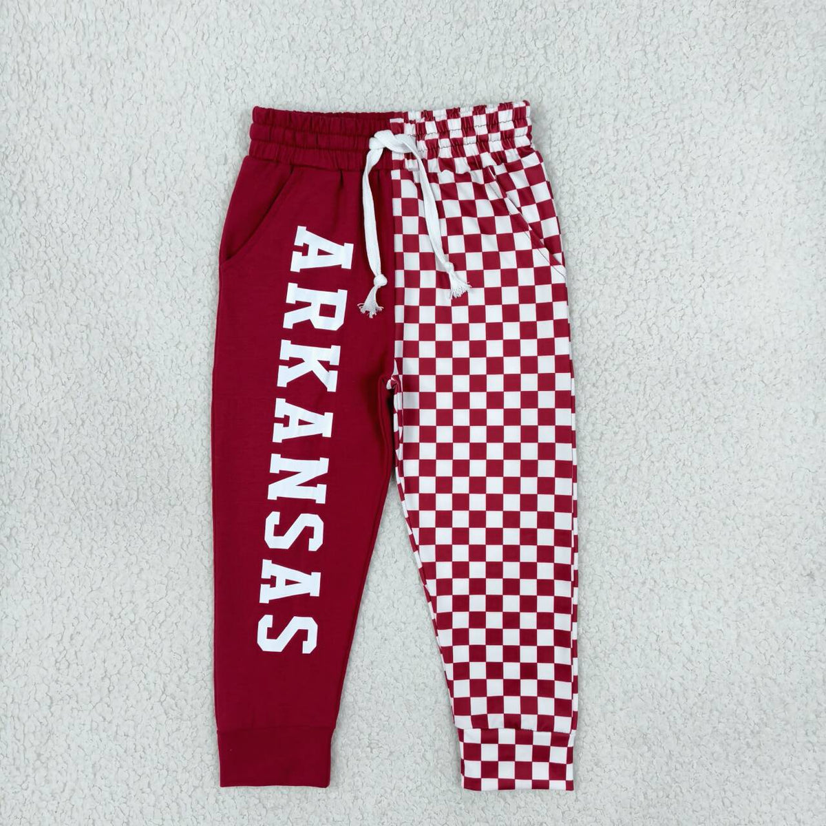 Arkansas team print boys milk silk pants