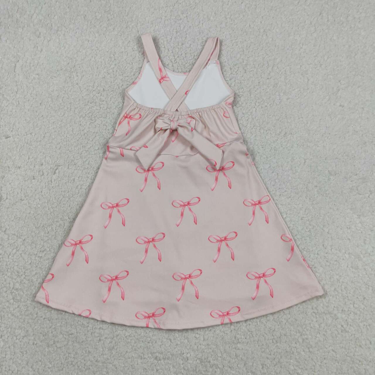 Pink bow design toddle baby girls yoga dress
