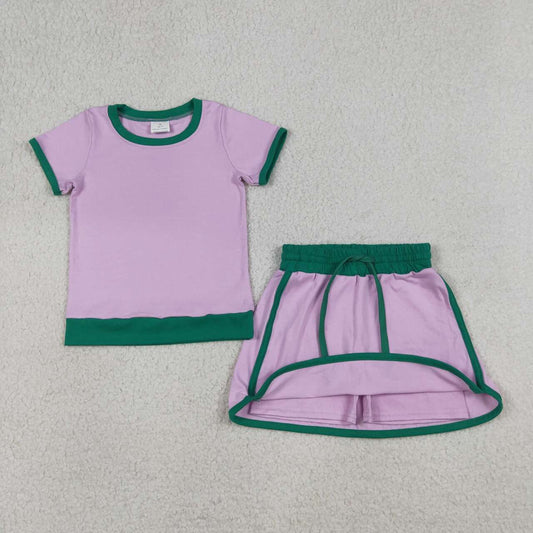 Pink color girls summer yoga outfit