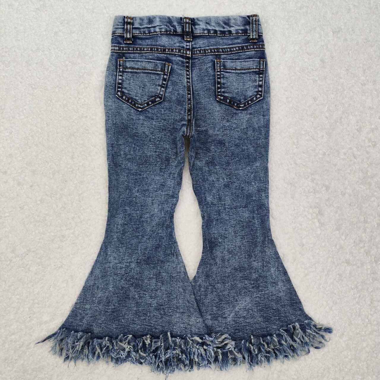 USA SHOP baby girls blue tassel denim pants