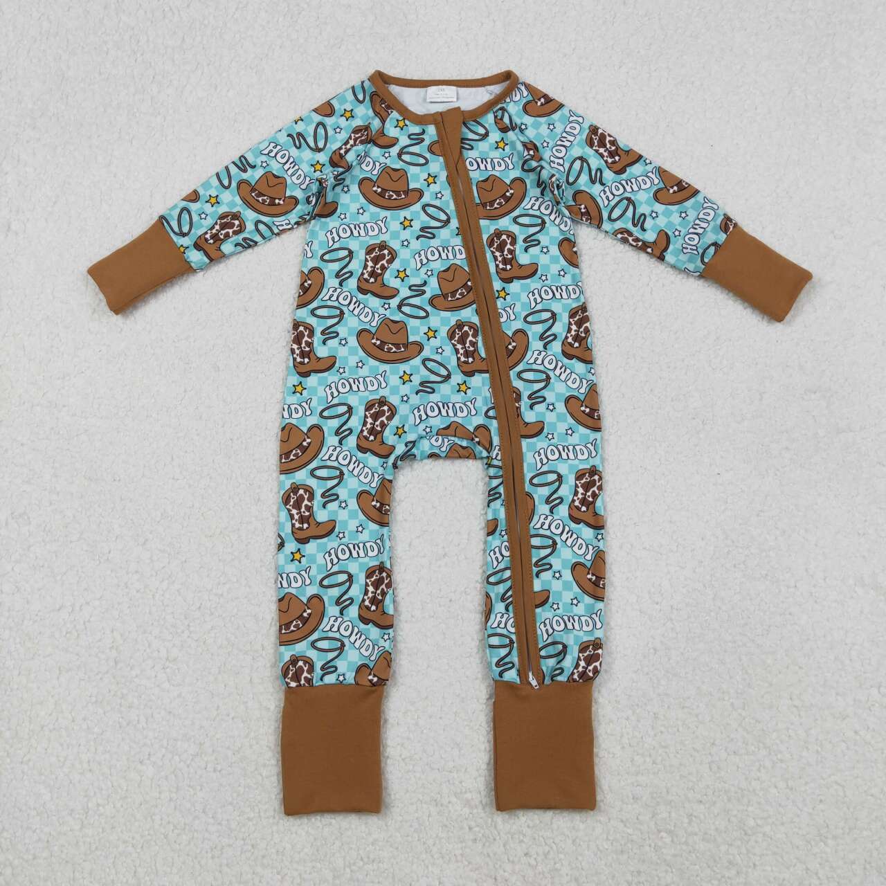 USA SHOP Western howdy design kids long sleeve romper
