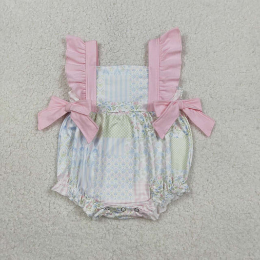 Floral design toddle baby girl summer romper