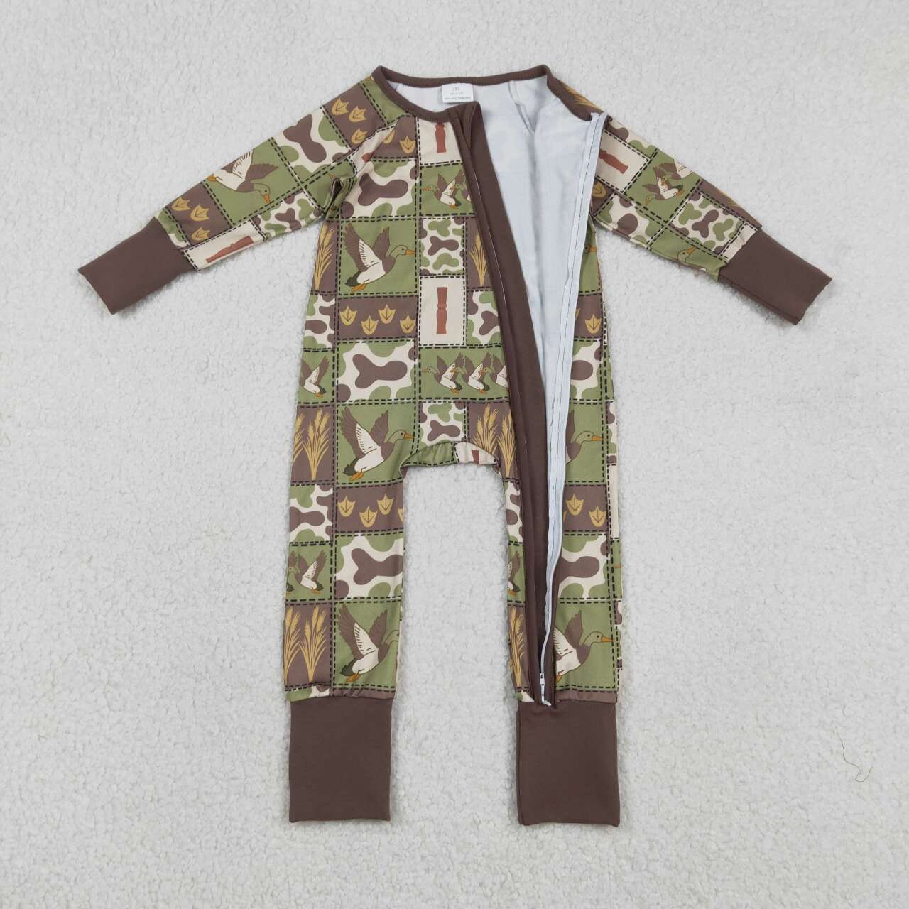 Toddle baby boy mallard duck camo romper