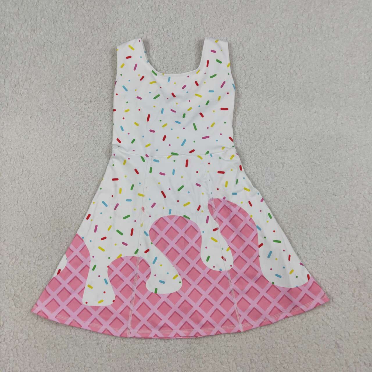 Sprinkle design girls summer active yoga dress