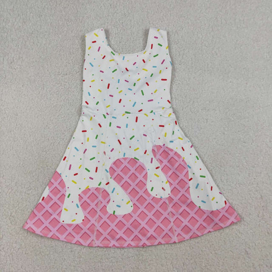 Sprinkle design girls summer active yoga dress