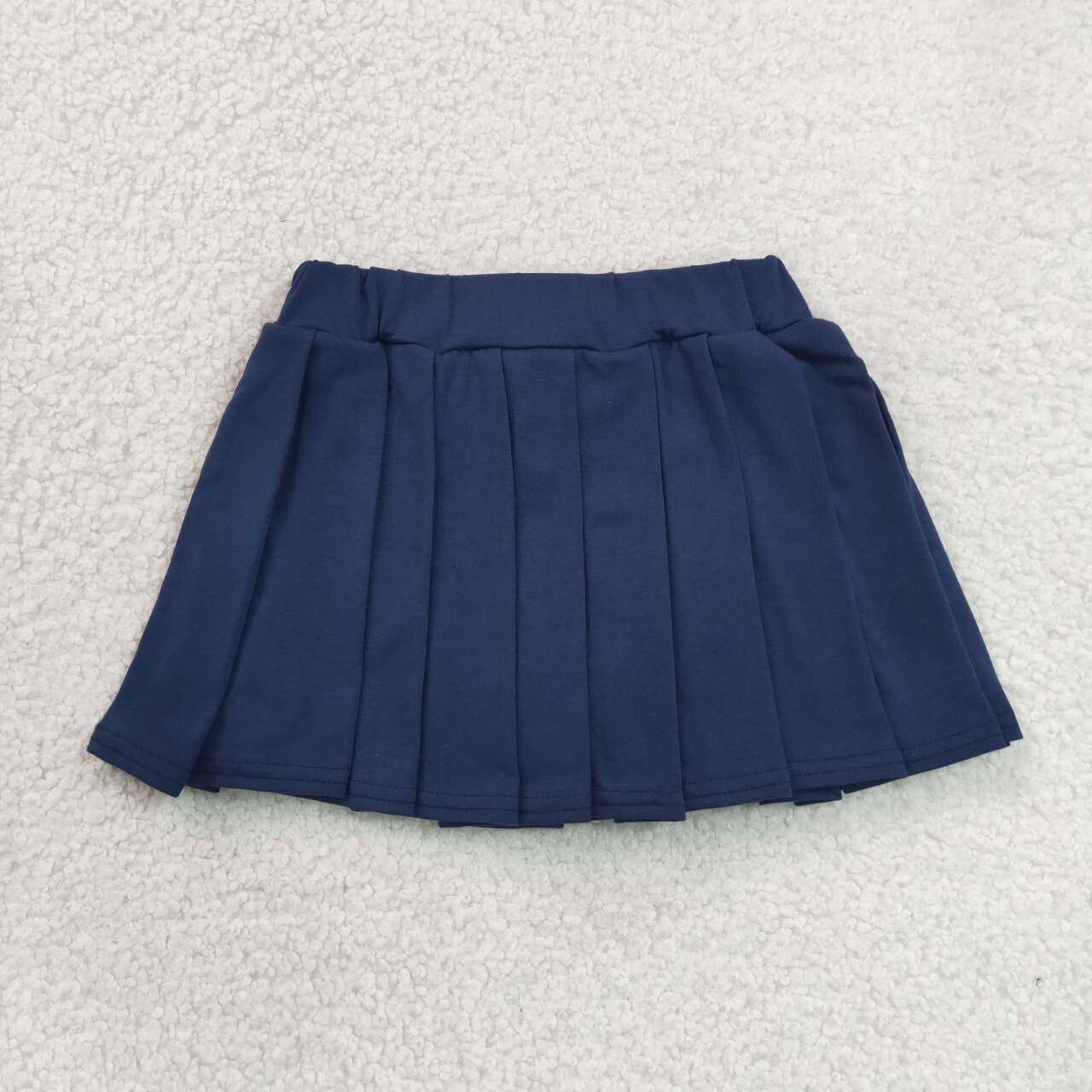 baby girl navy cotton skirt inside shorts