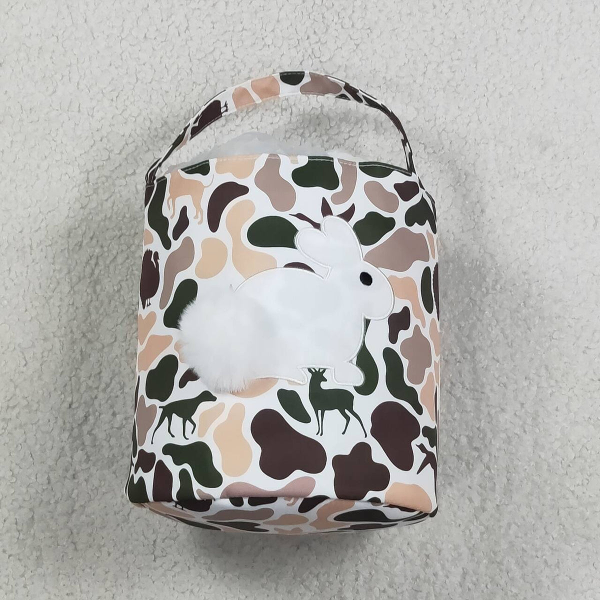 toddle baby Easter camo deer bunny basket bag
