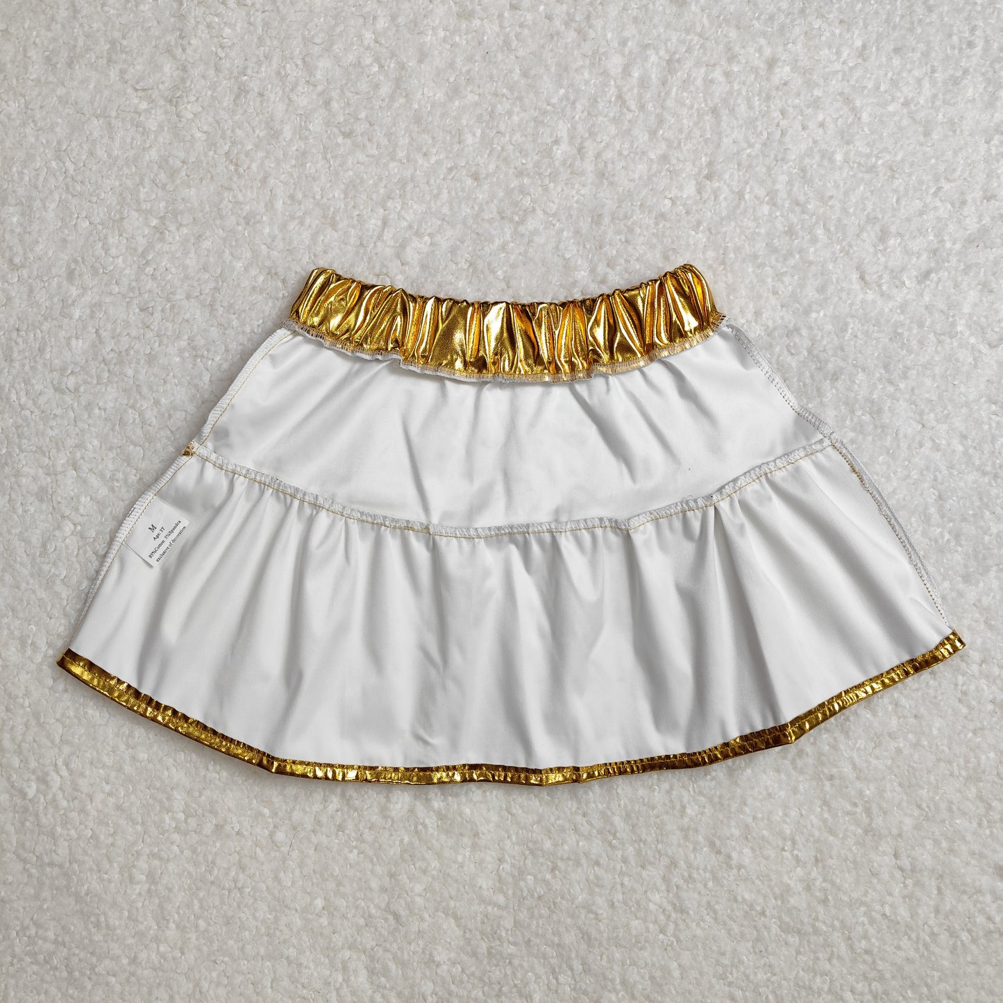 toddle girls gold p-leather summer skirt