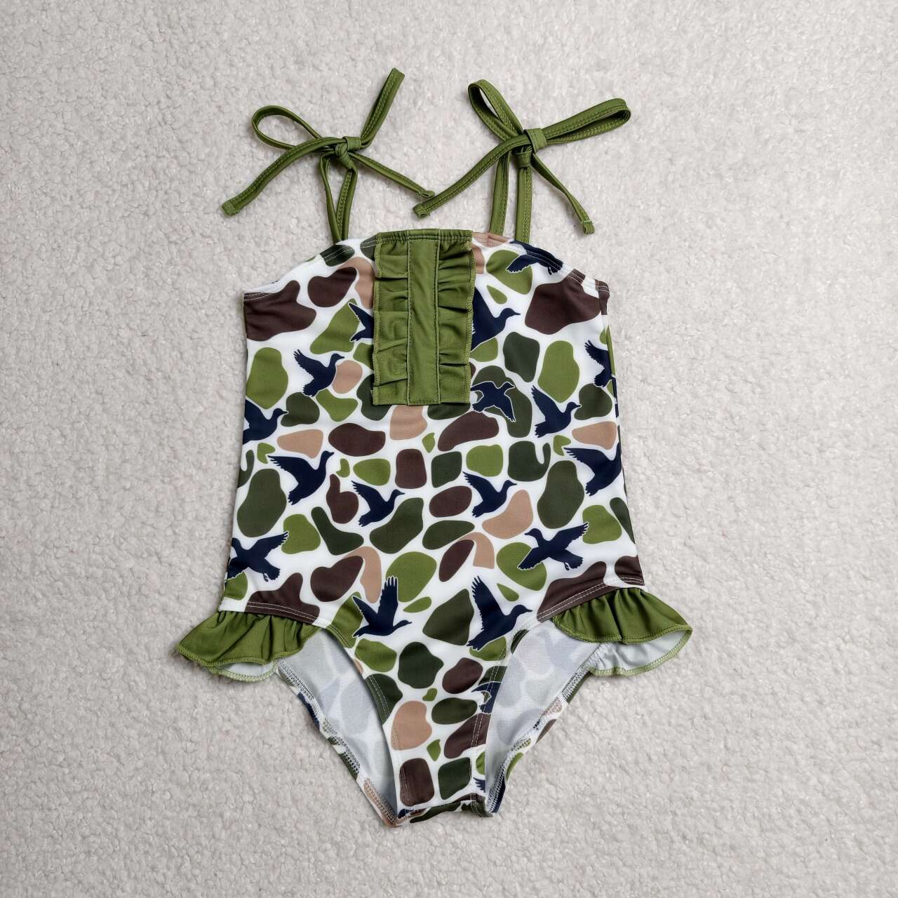 One piece duck camo bathing suit kids swimwear