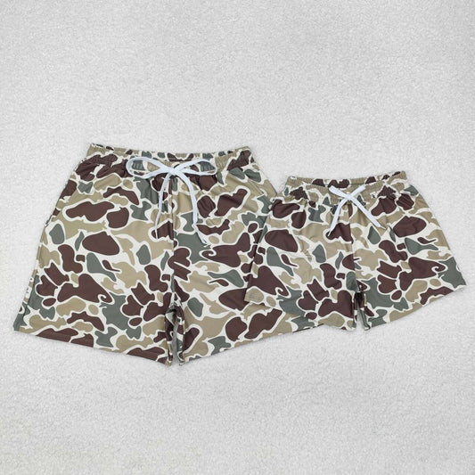 adult kids camo swimwear boy swim trunks