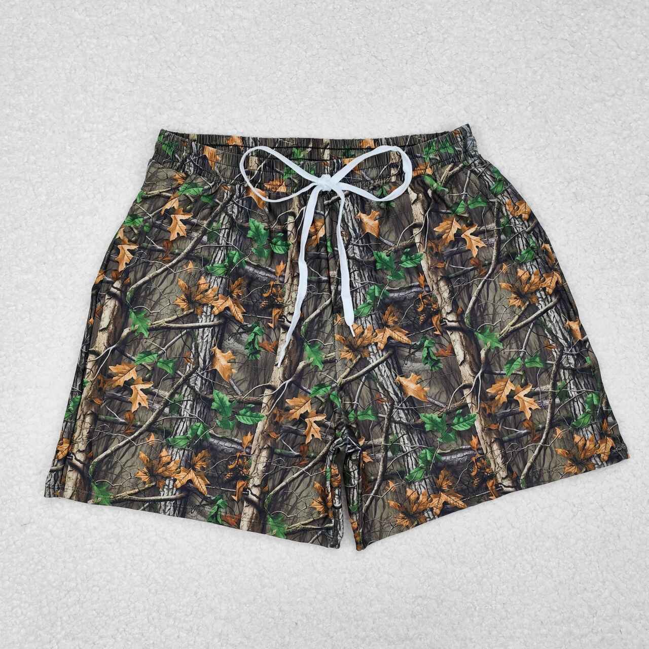 adult kids green camo swimwear boy swim trunks
