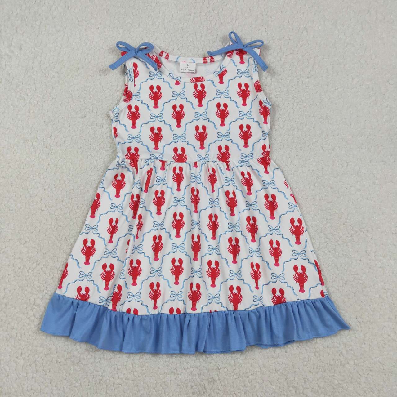 Crawfish design toddle baby girls  dress
