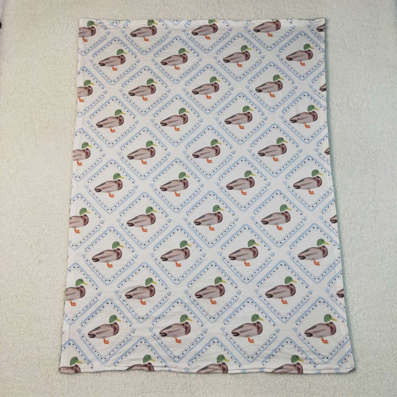 toddle kids duck print soft blanket