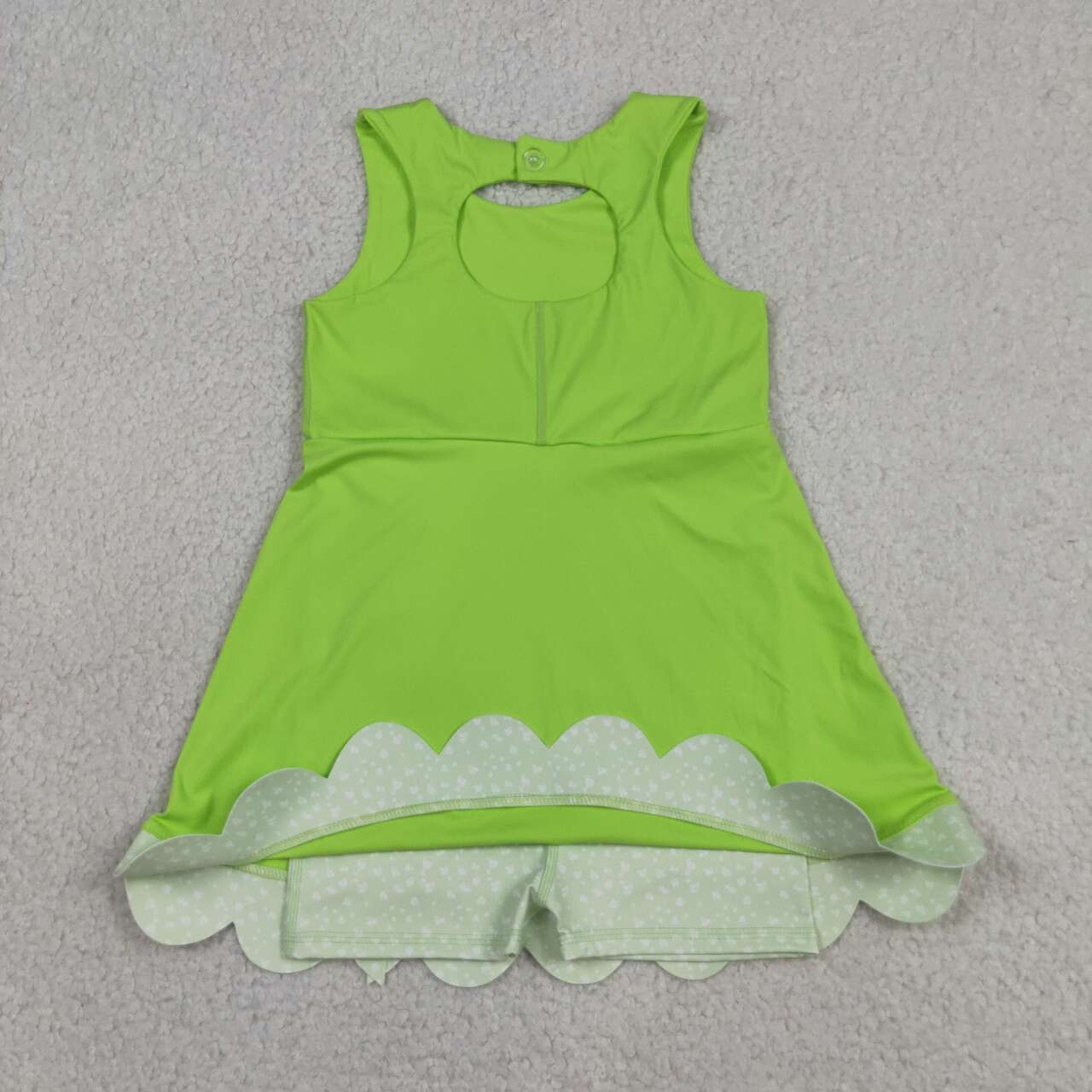 Lime green bow baby girls summer yoga dress