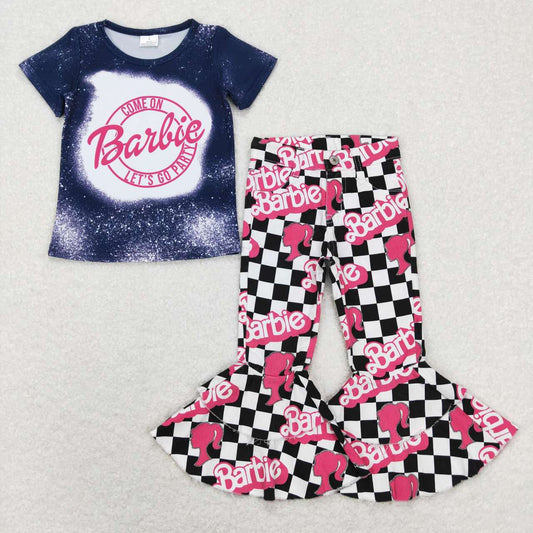 pink doll shirt matching jeans bell bottoms