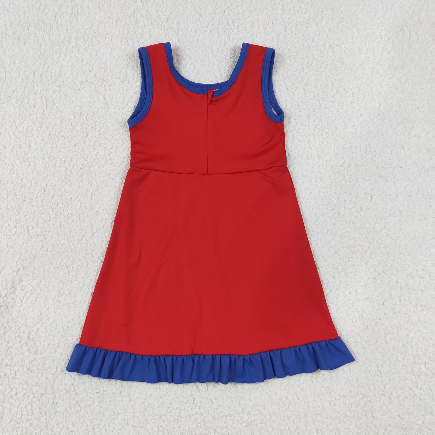 Red navy color girls summer yoga dress