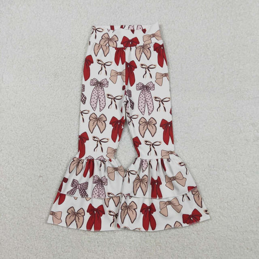 baby girls colorful bow design yoga ruffle leggings pants