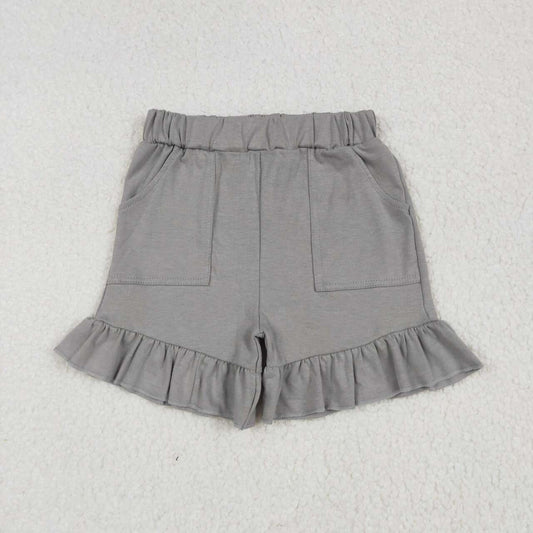 Toddle baby girls grey cotton shorts