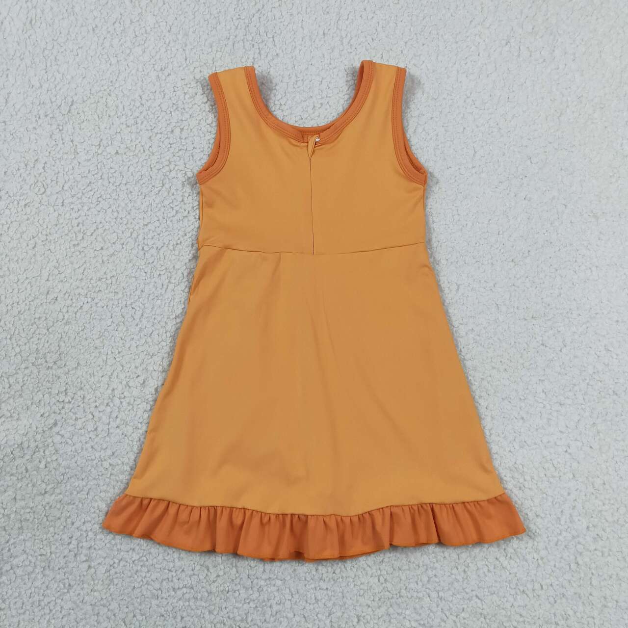 Orange color girls summer yoga dress