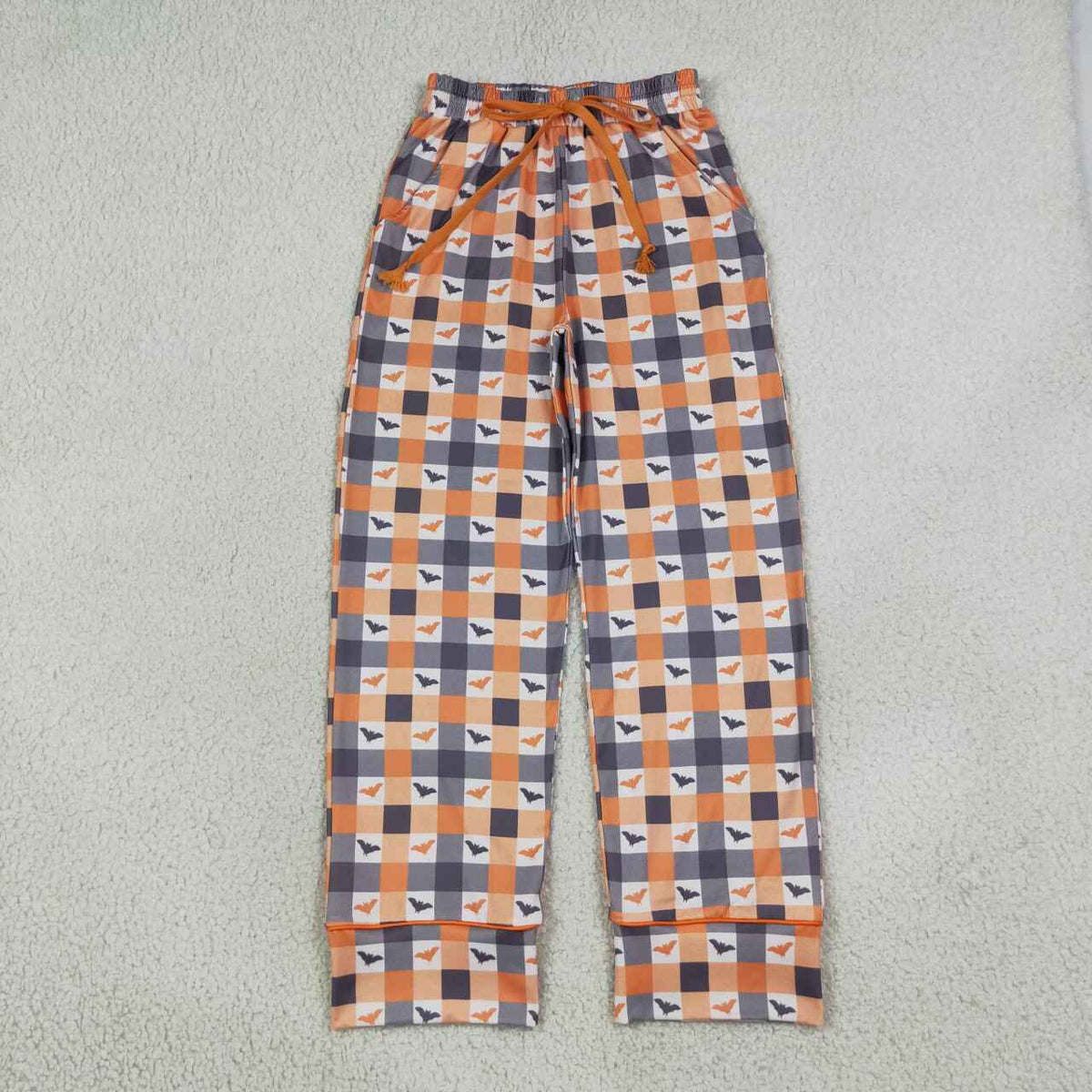 Adult women halloween bat print milk silk pants
