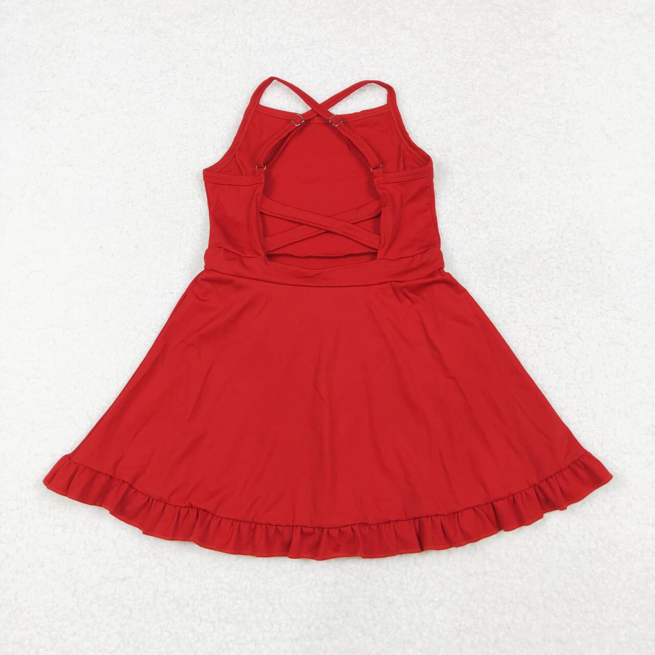 children baby girls red active wear athletic dress