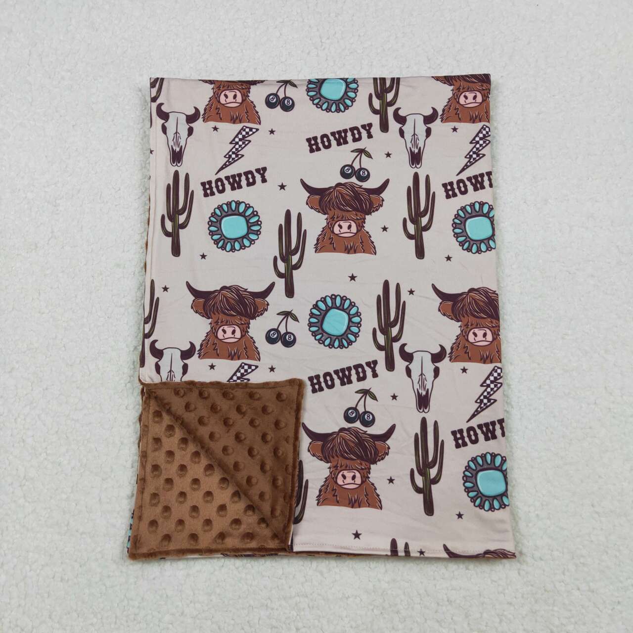 Toddle Baby Boy Western Howdy fleece blanket