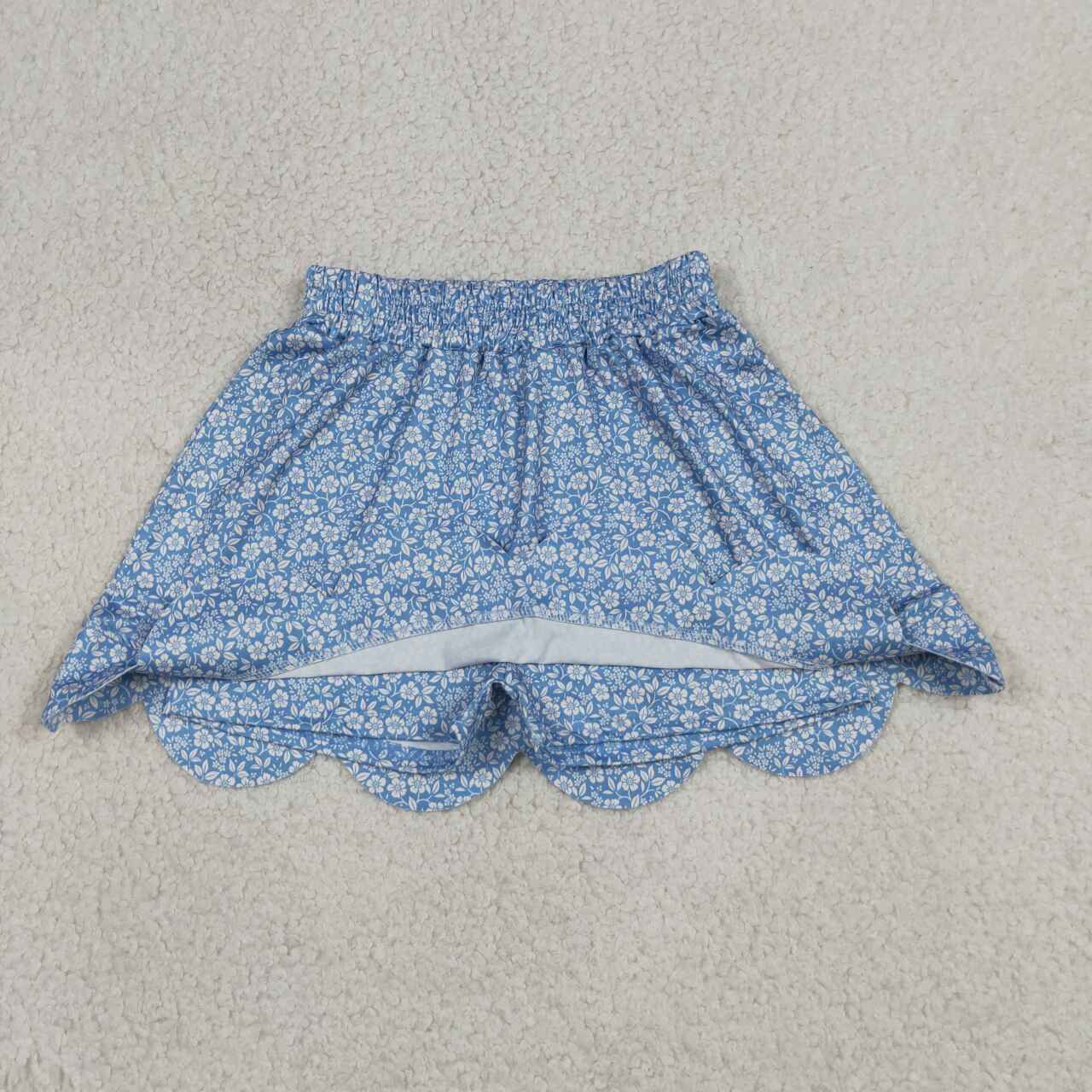 baby girl blue floral summer skirt