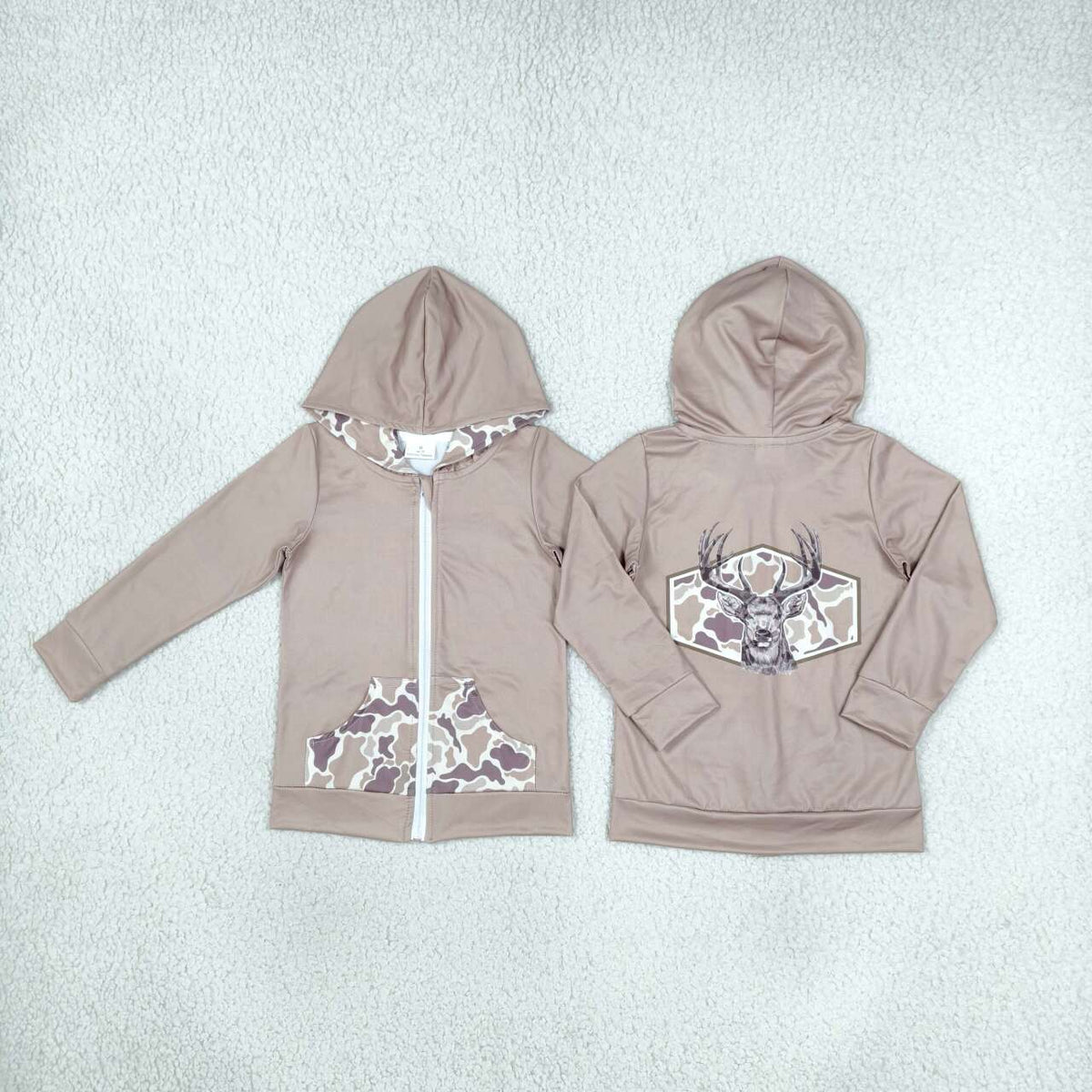 Baby girl Camo deer design long sleeve hoodie top