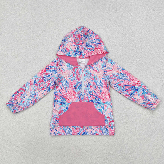 baby girls floral long sleeve hoodie top