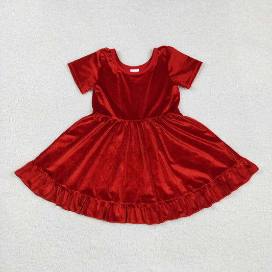 Toddle girls Christmas red velvet dress