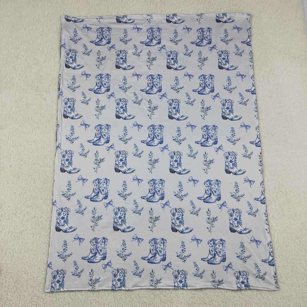 toddle kids western boots soft blanket