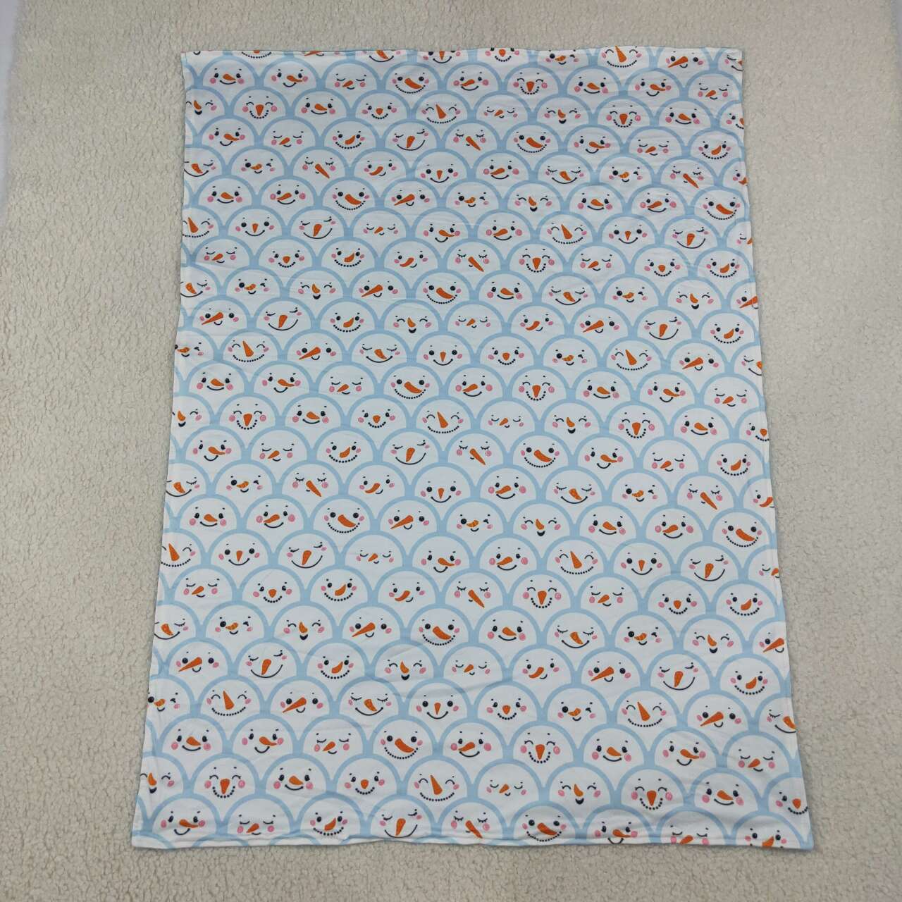 Toddle kids Christmas snowman soft blanket