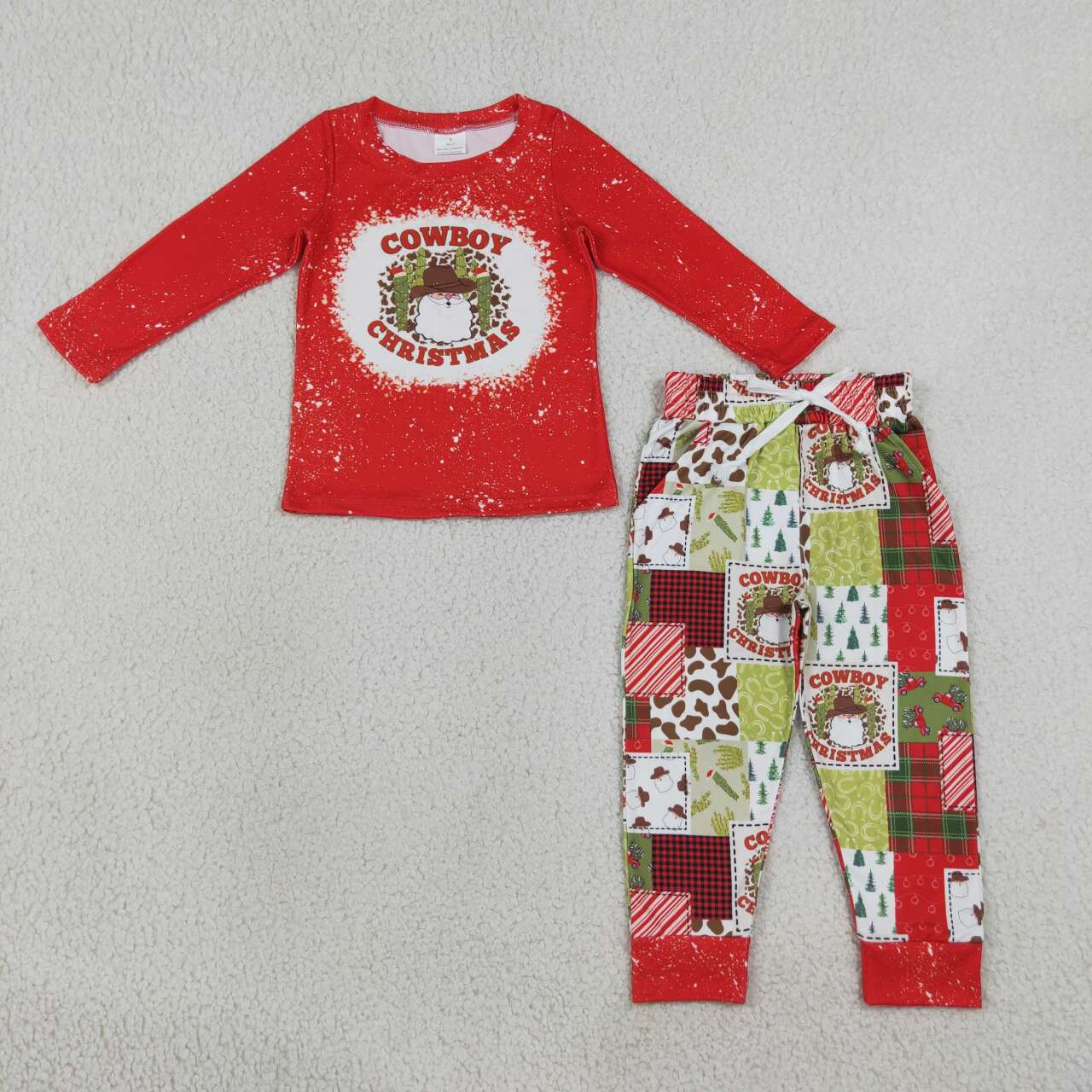cowboy Christmas baby boy western clothes set