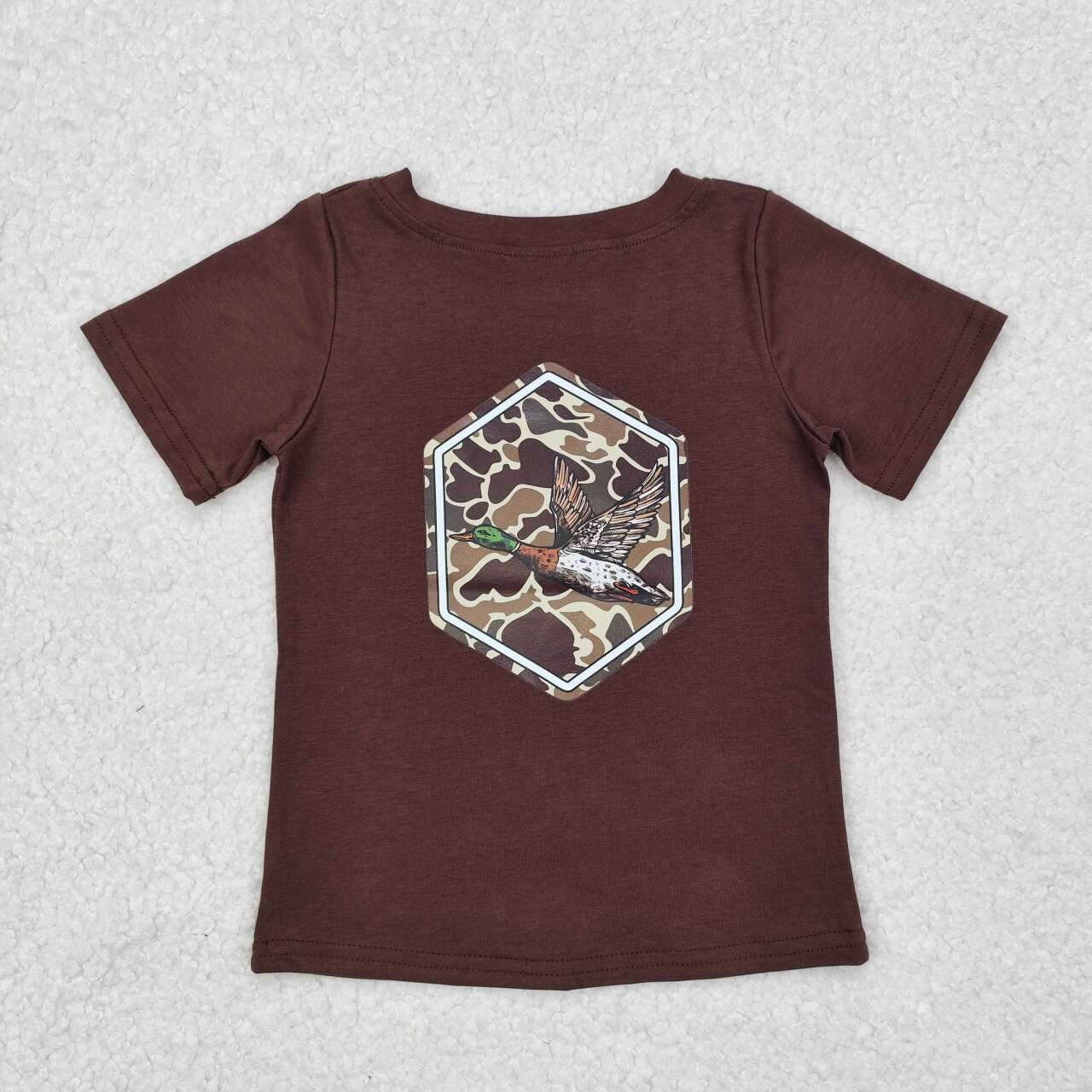 Mallard duck short sleeve camo vinly t-shirt top