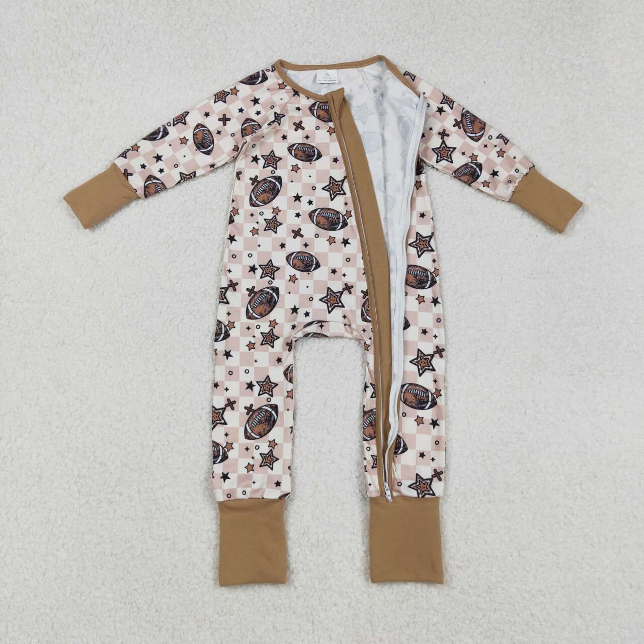 Toddle baby boy football design long sleeve romper