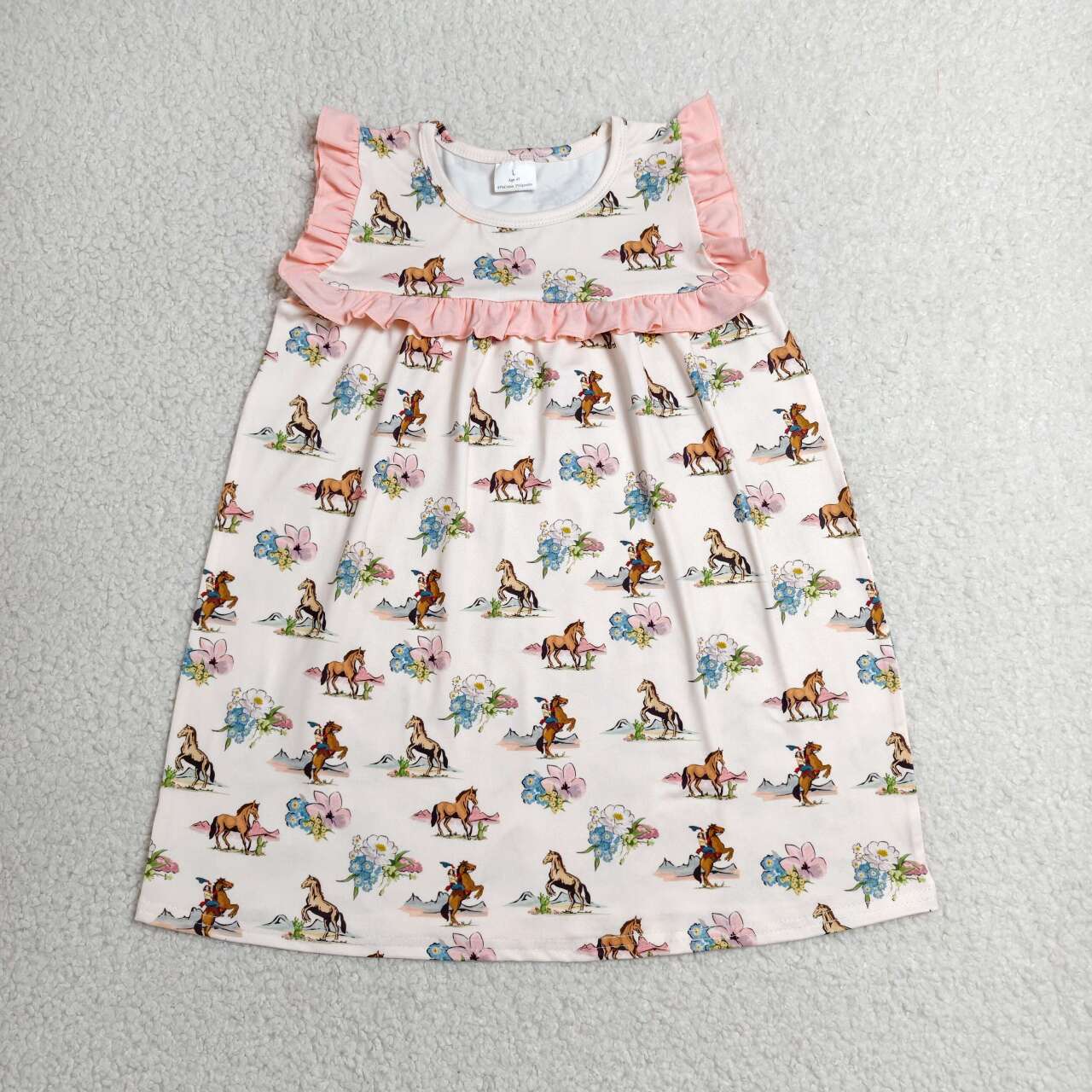 Cowgirls western horse floral dress