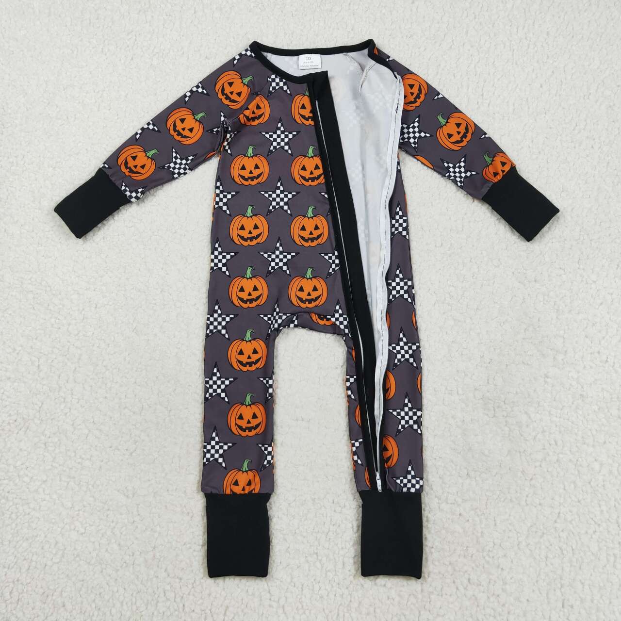 Halloween pumpkins kids long sleeve romper