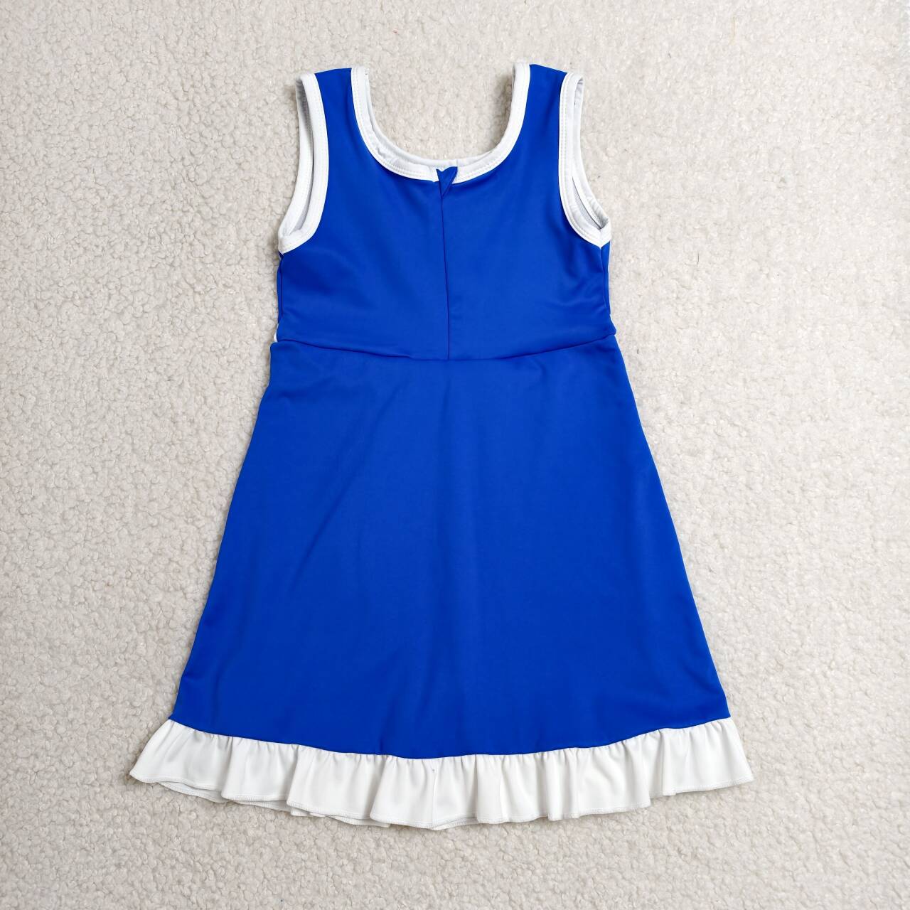 Blue white color girls summer yoga dress