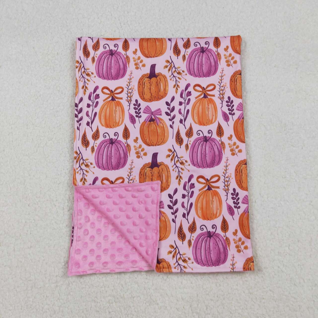 toddle kids fall pumpkins soft blanket
