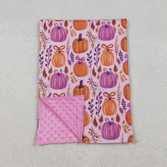 toddle kids fall pumpkins soft blanket