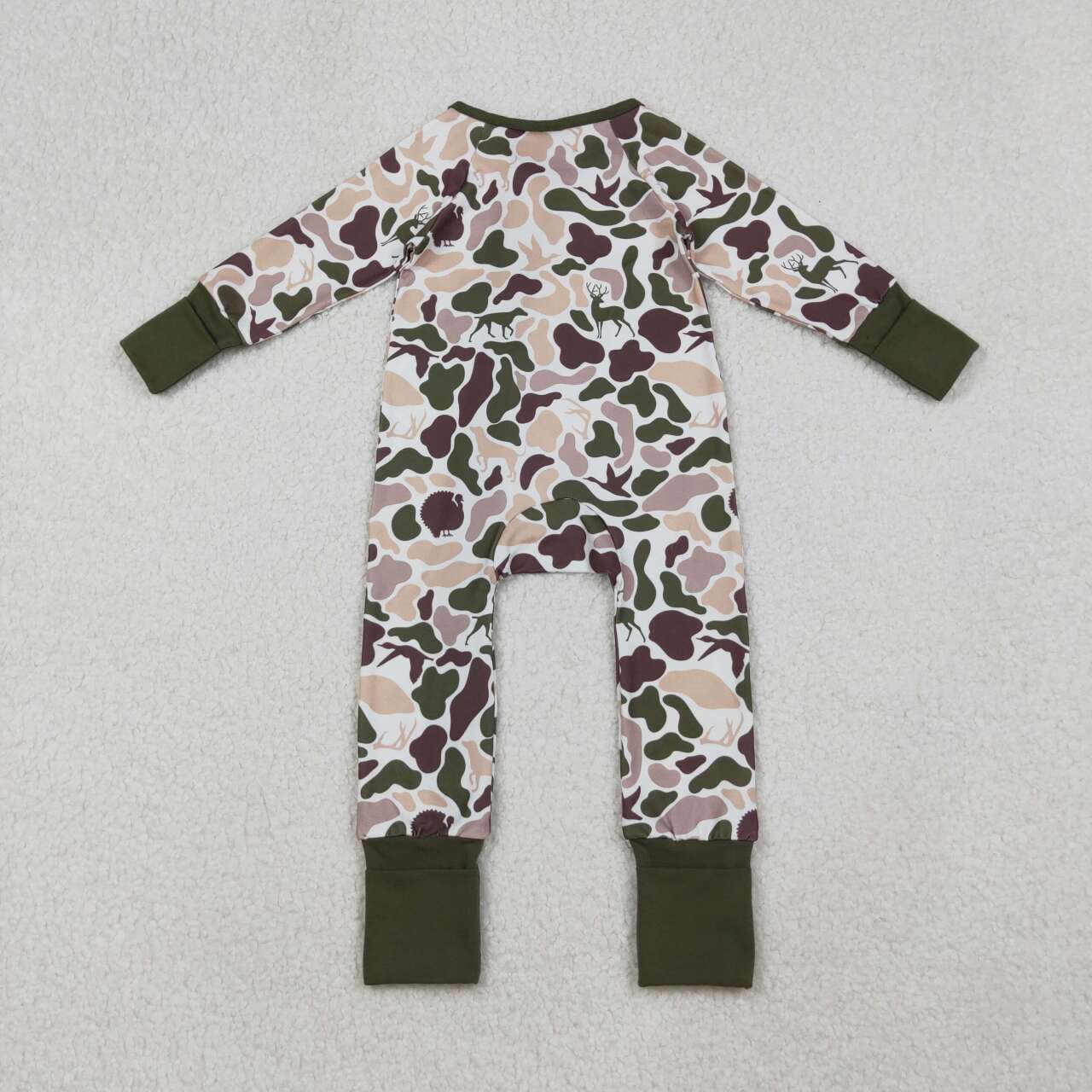 Camouflage design toddle baby zip romper