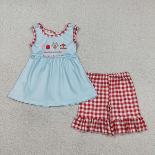 toddle girls short sleeve county fair outfit