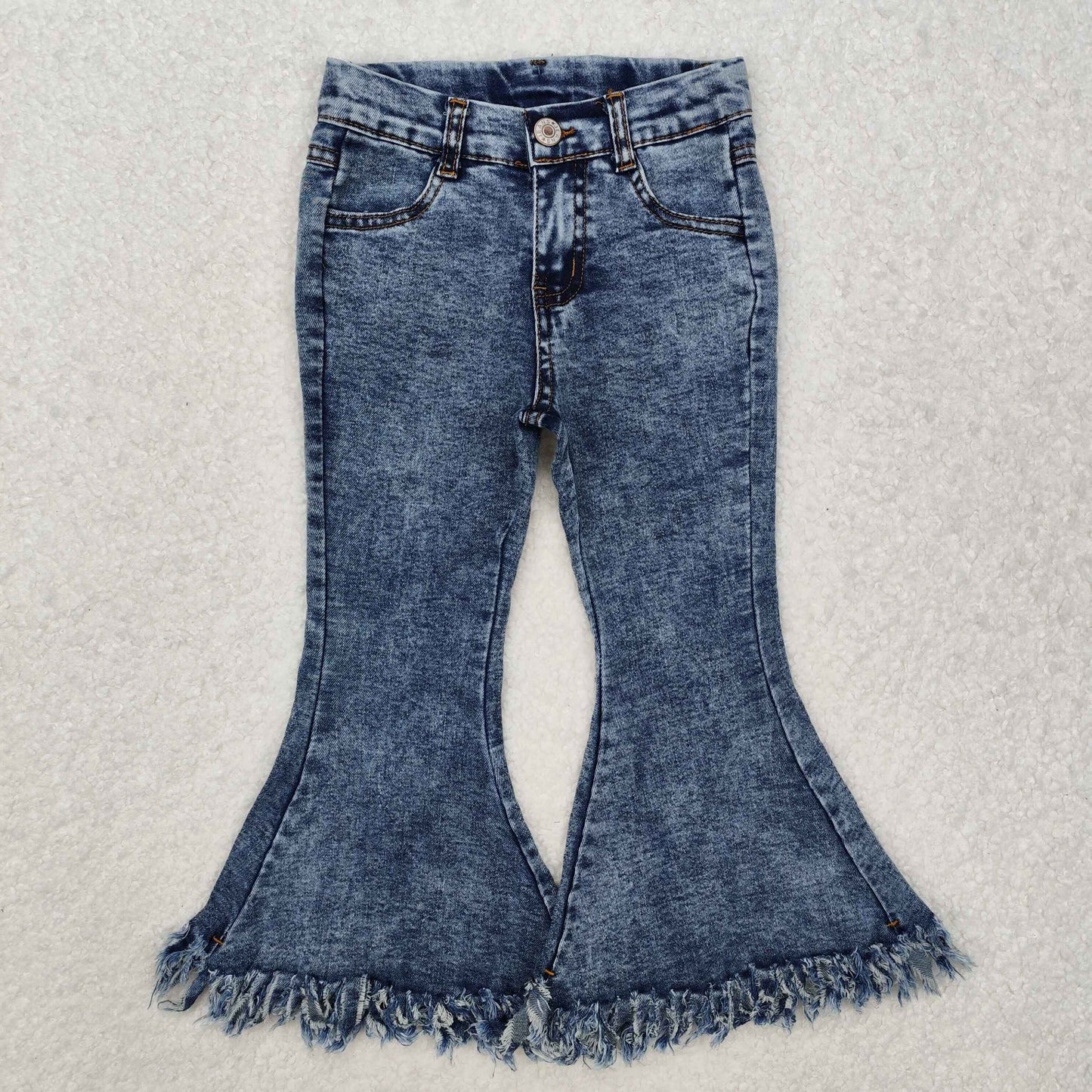 USA SHOP baby girls blue tassel denim pants